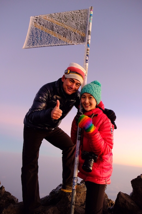 メルー山（4,562m）山頂にて