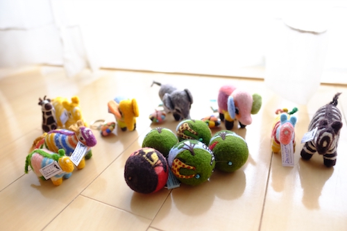 アフリカお土産企画『フェルトのぬいぐるみセット』