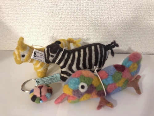 アフリカお土産企画『フェルトのぬいぐるみセット』